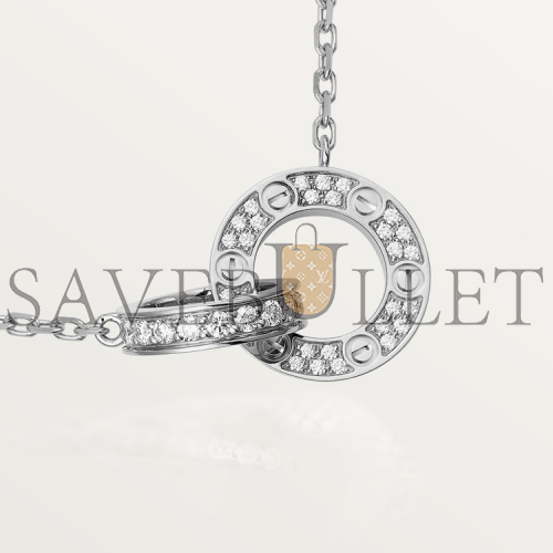 Ca*t*er love necklace, diamond-paved b7216300