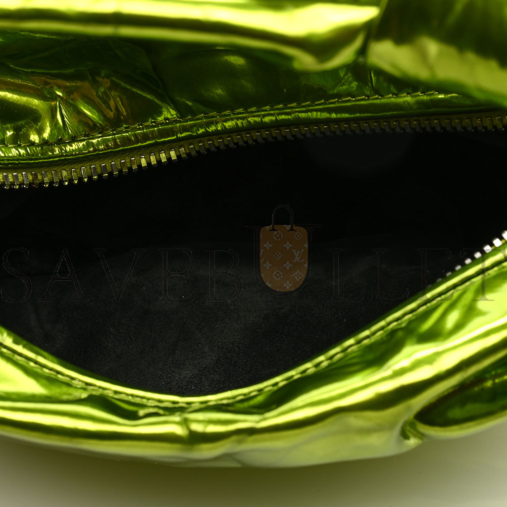 bo*te*ga Ve*ne*ta metallic crushed calfskin mini jodie chlorophyll (25*14*3cm)
