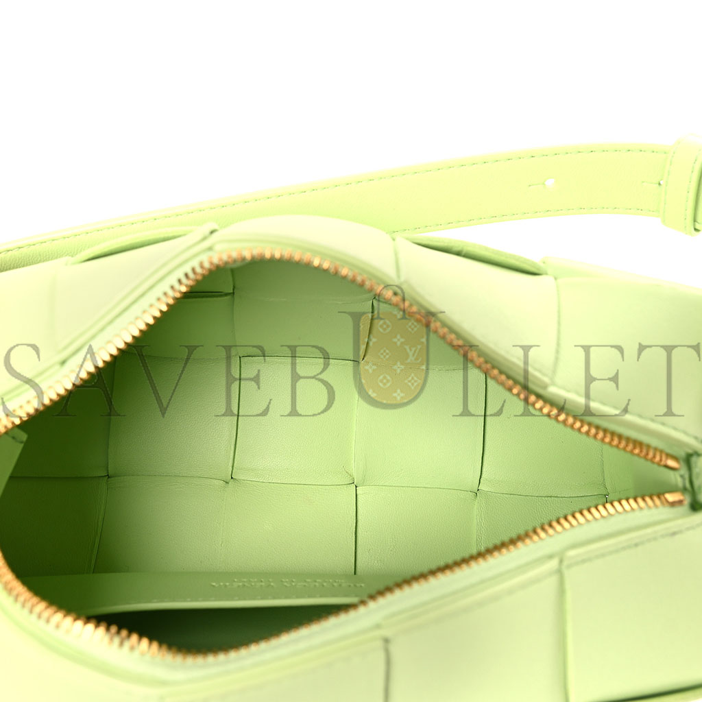 bo*te*ga Ve*ne*ta lambskin maxi intrecciato small brick cassette bag fennel (23*10*10cm)