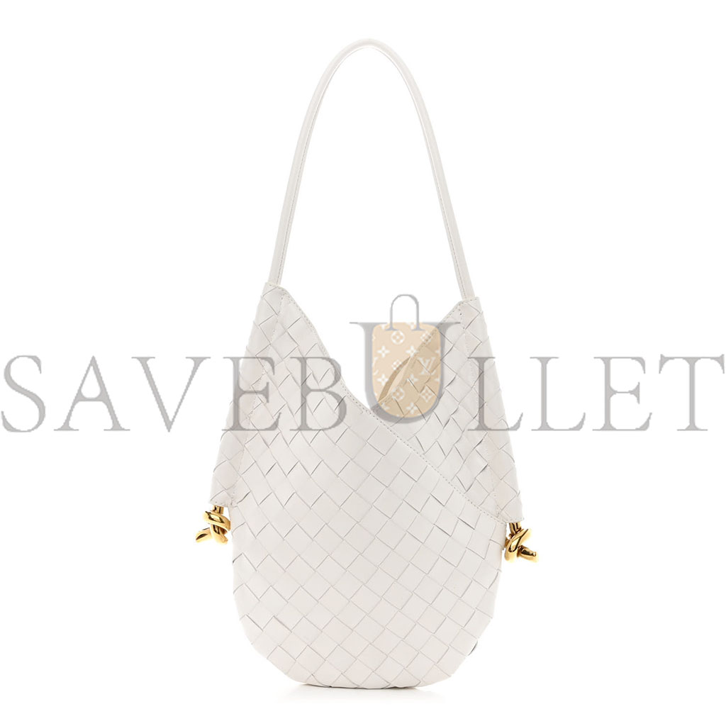 bo*te*ga Ve*ne*ta nappa intrecciato small solstice hobo white (28*25*3cm)