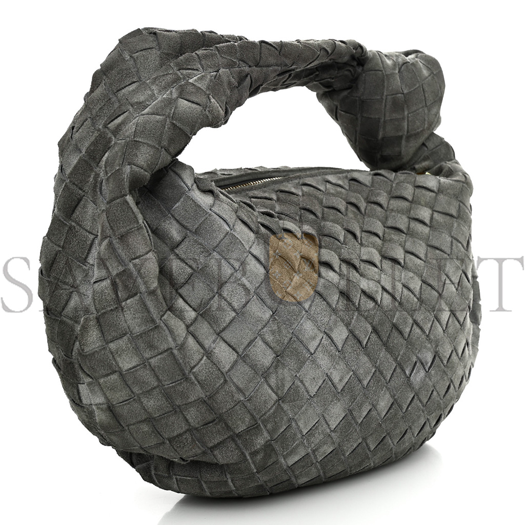 bo*te*ga Ve*ne*ta suede calfskin intrecciato teen jodie hobo thunder (36*22*13cm)
