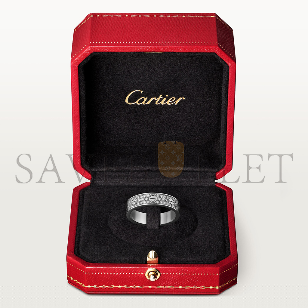 Ca*t*er  love wedding band, diamond-paved b4083400