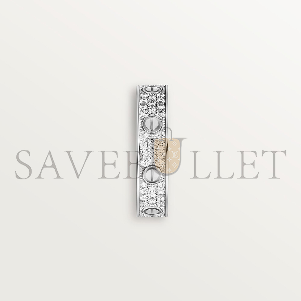 Ca*t*er  love wedding band, diamond-paved b4083400