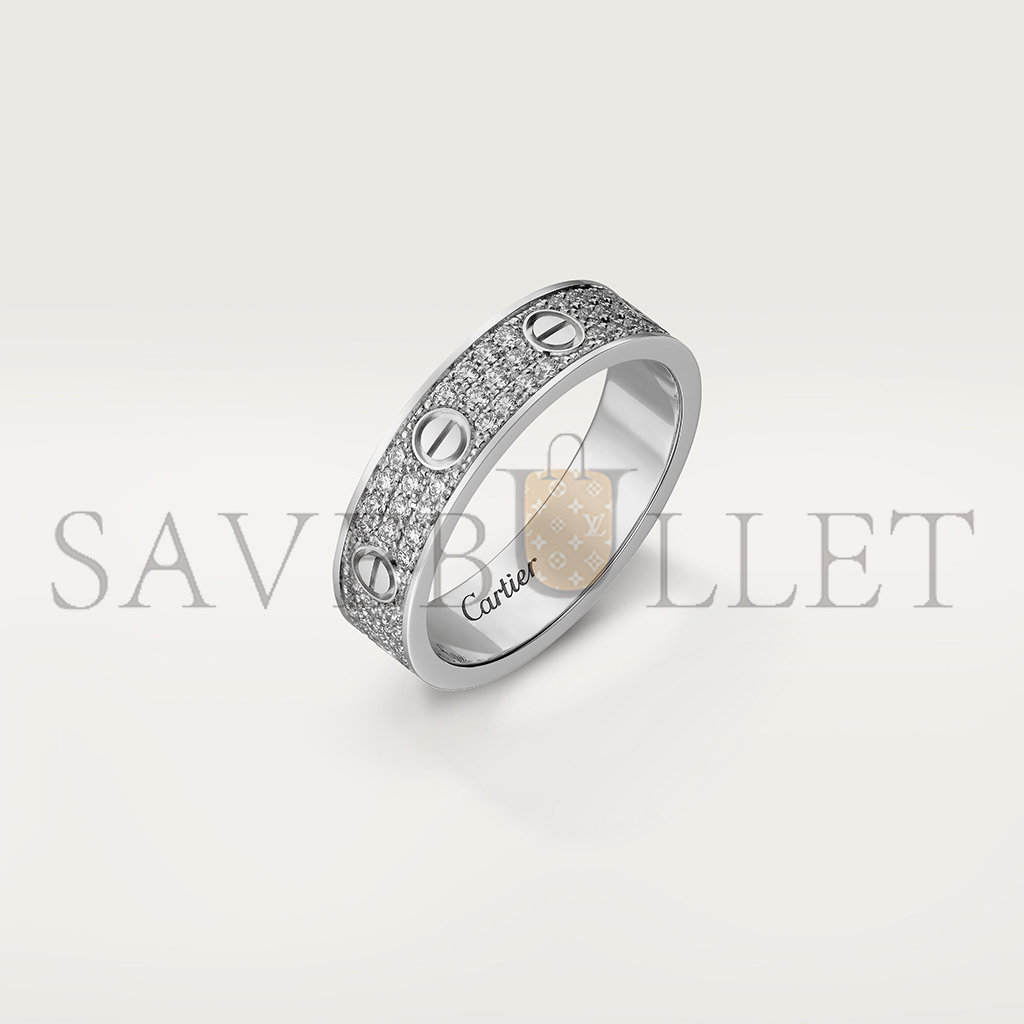 Ca*t*er  love wedding band, diamond-paved b4083400