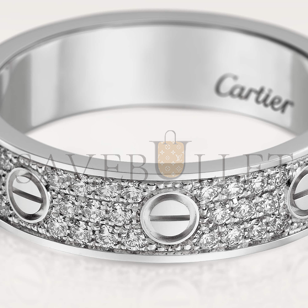 Ca*t*er  love wedding band, diamond-paved b4083400