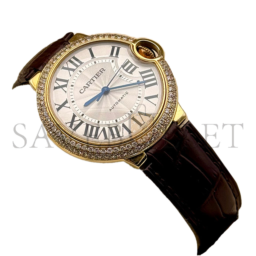 Ca*t*er ballon bleu rose gold 36mm diamond encrusted watch wgbb0009