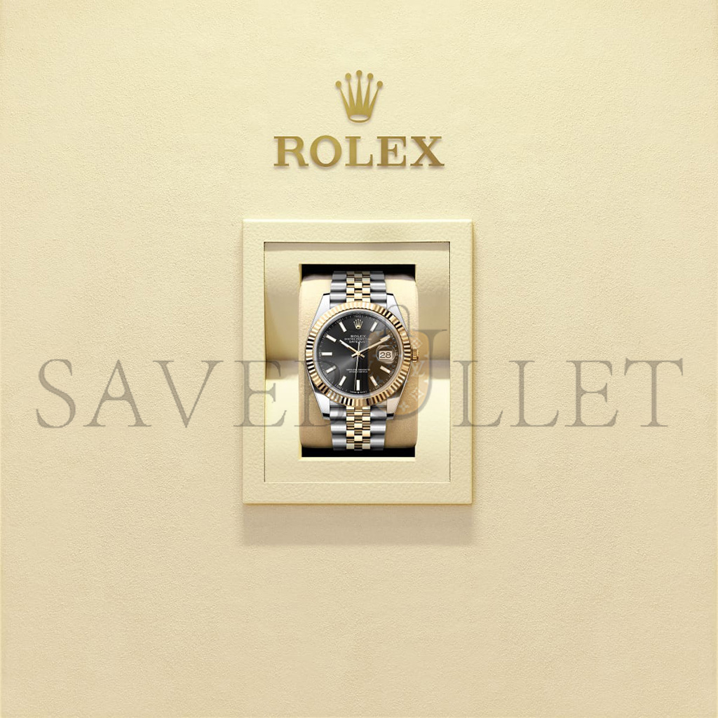 R*l*x datejust 41 oyster, 41 mm, oystersteel and yellow gold watch 126333-0014