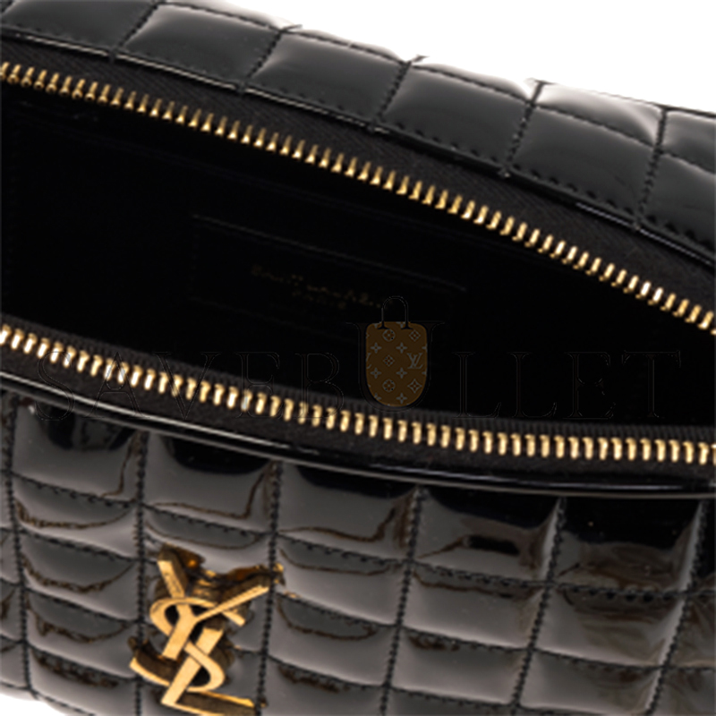 Y*L black cassandre quilted mini crossbody bag 7648092iu071000 (19.5*14*4cm)