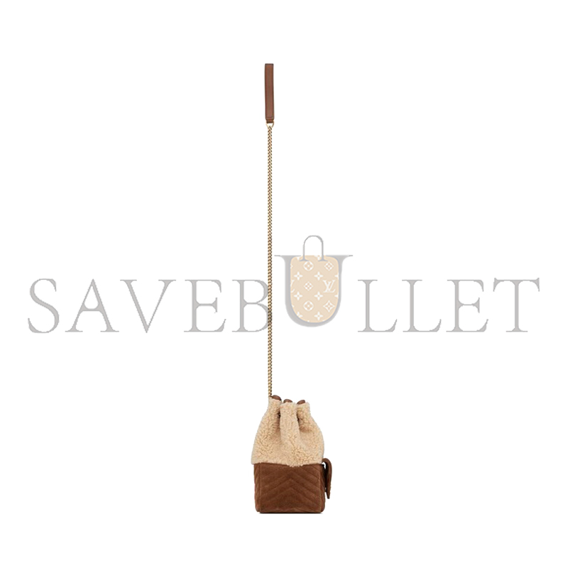 Y*L joe mini shearling & suede bucket bag 70163129xa79587 (19*13*13cm)