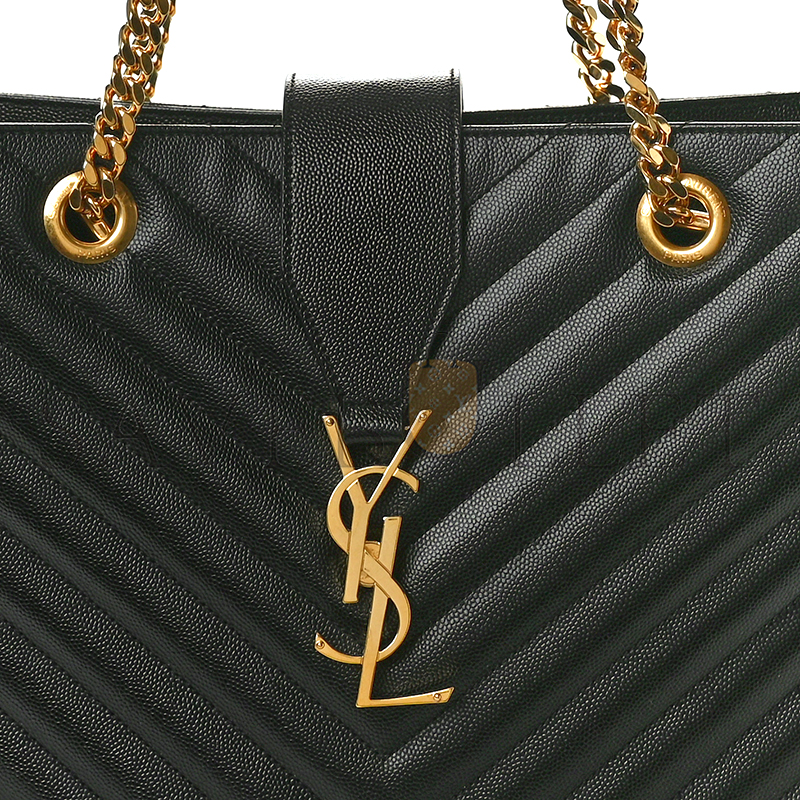 Y*L chevron leather classic monogram shopping tote 1560329 (33*22*15cm)