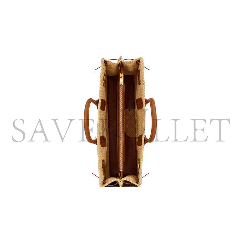 y*l sac de jour S*pple in raffia and leather-medium 751499gaabn2080 (41*28*13cm)