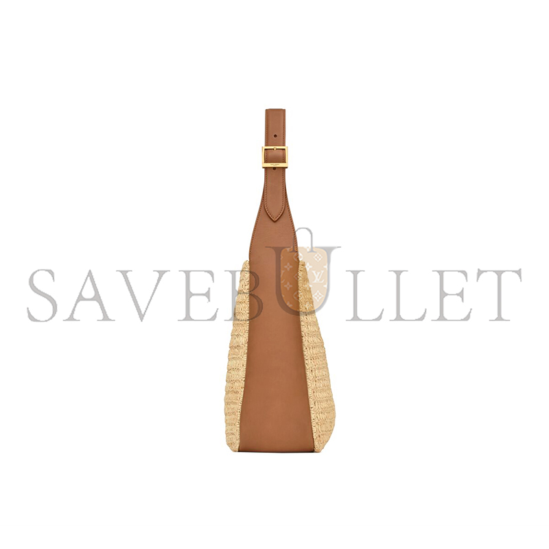y*l le 5 À 7 S*pple small in raffia and leather 823812gaaez2791 (22*22*9cm)