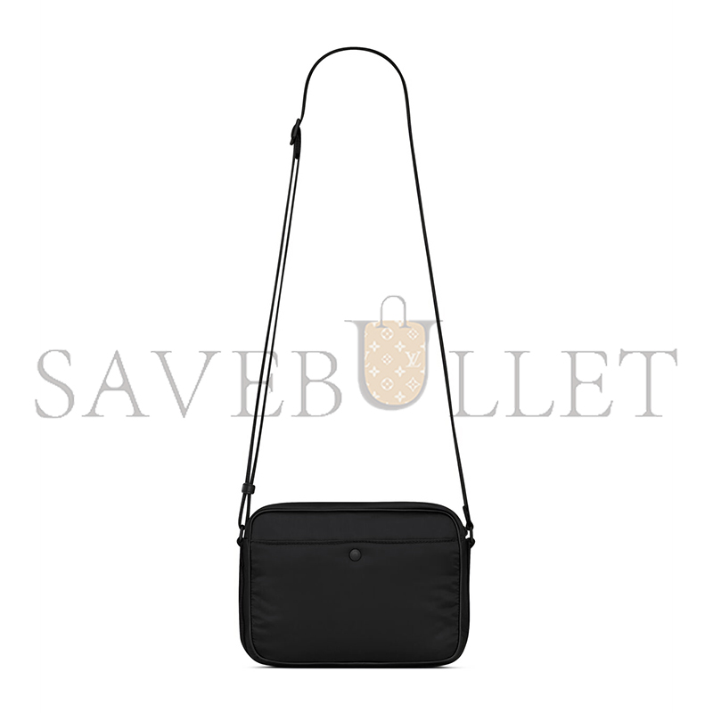 y*l city Sa**t Lau*nt new camera bag in econyl® regenerated nylon 729240fabgk1000 (24.5*17*8cm)