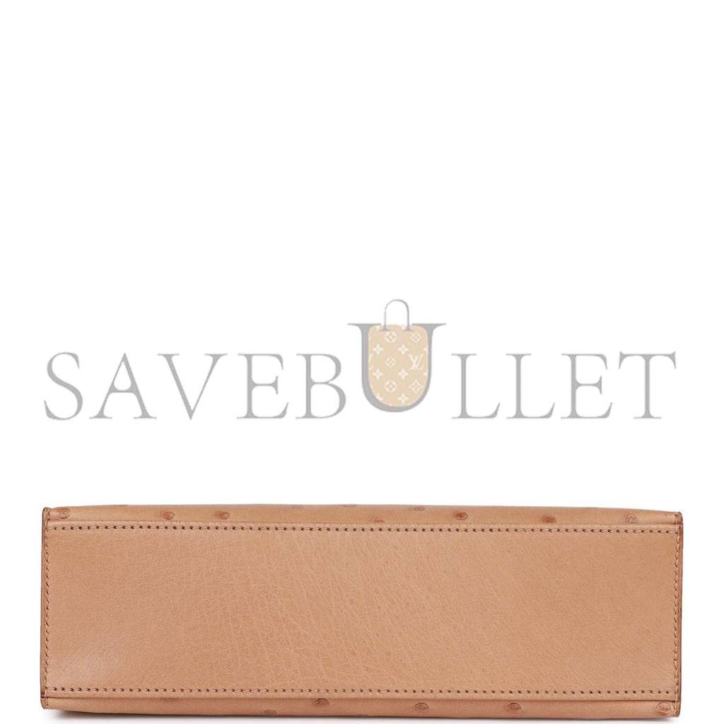 H**mes kelly pochette chai ostrich gold hardware (22*12*13cm)
