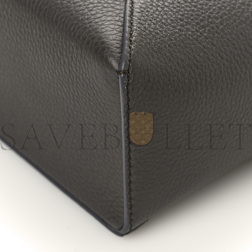 l*ew* calfskin mini puzzle edge bag dark grey (18*12.5*8cm)