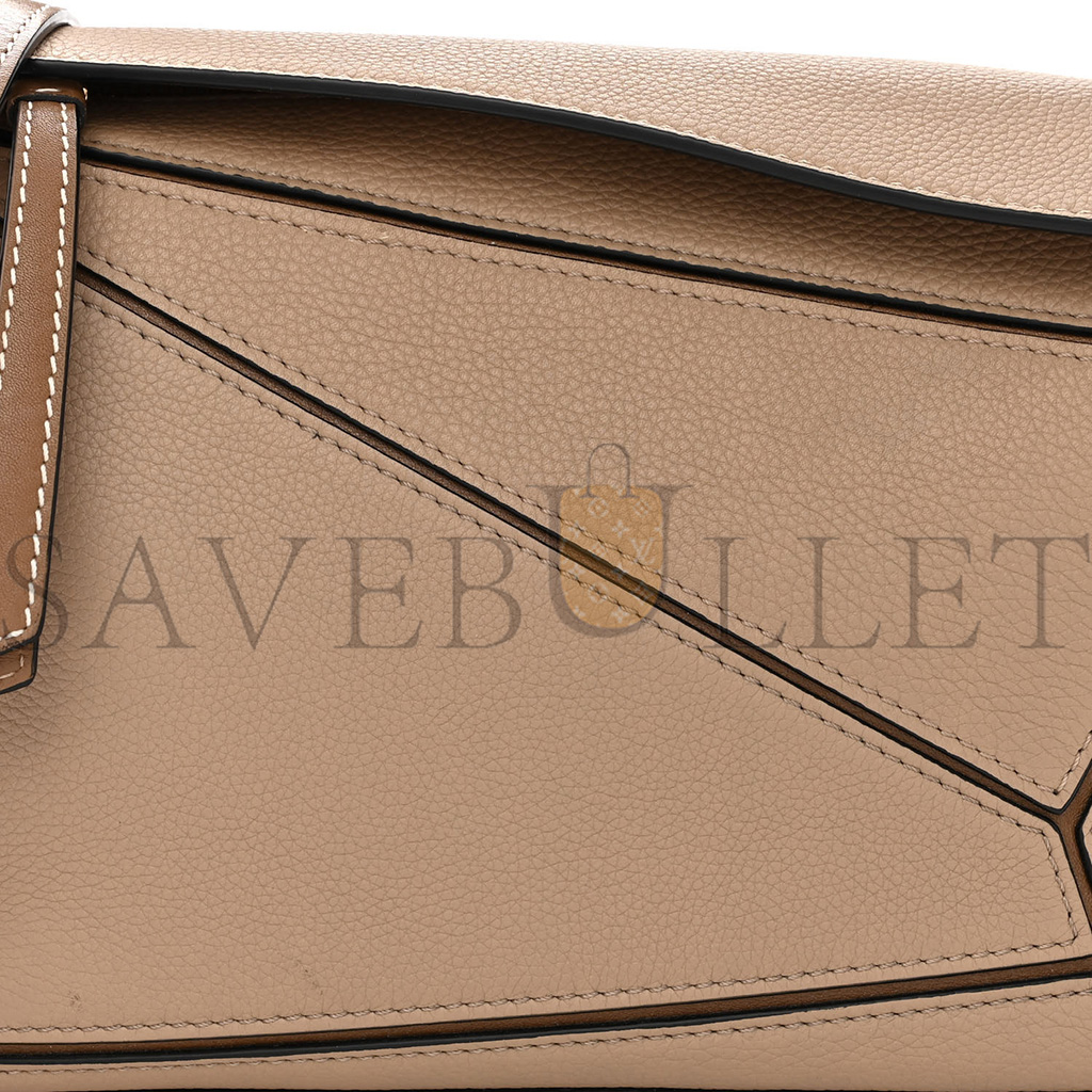 l*ew* grained calfskin small puzzle bag sand mink (24*16.5*10.5cm)