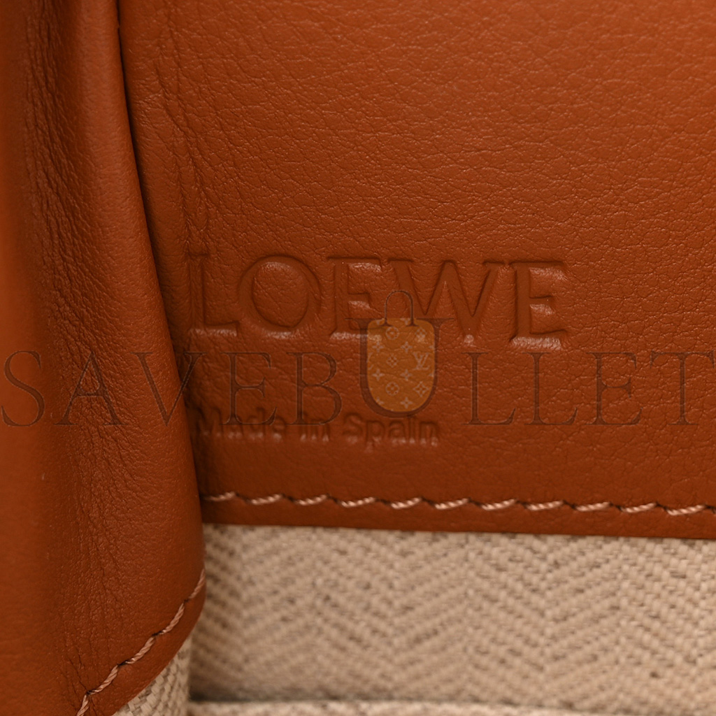 l*ew* calfskin canvas mini hammock shoulder bag natural tan (18*17*10cm)