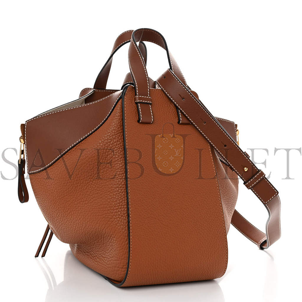 l*ew* grained calfskin small hammock shoulder bag tan (30*25*13.5cm)