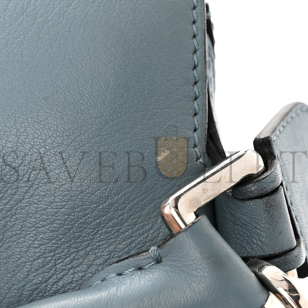 l*ew* calfskin small puzzle bag stone blue (24*16.5*10.5cm)