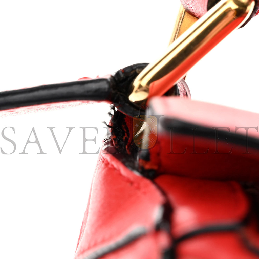 l*ew* calfskin medium puzzle bag scarlet (29*19.5*14cm)