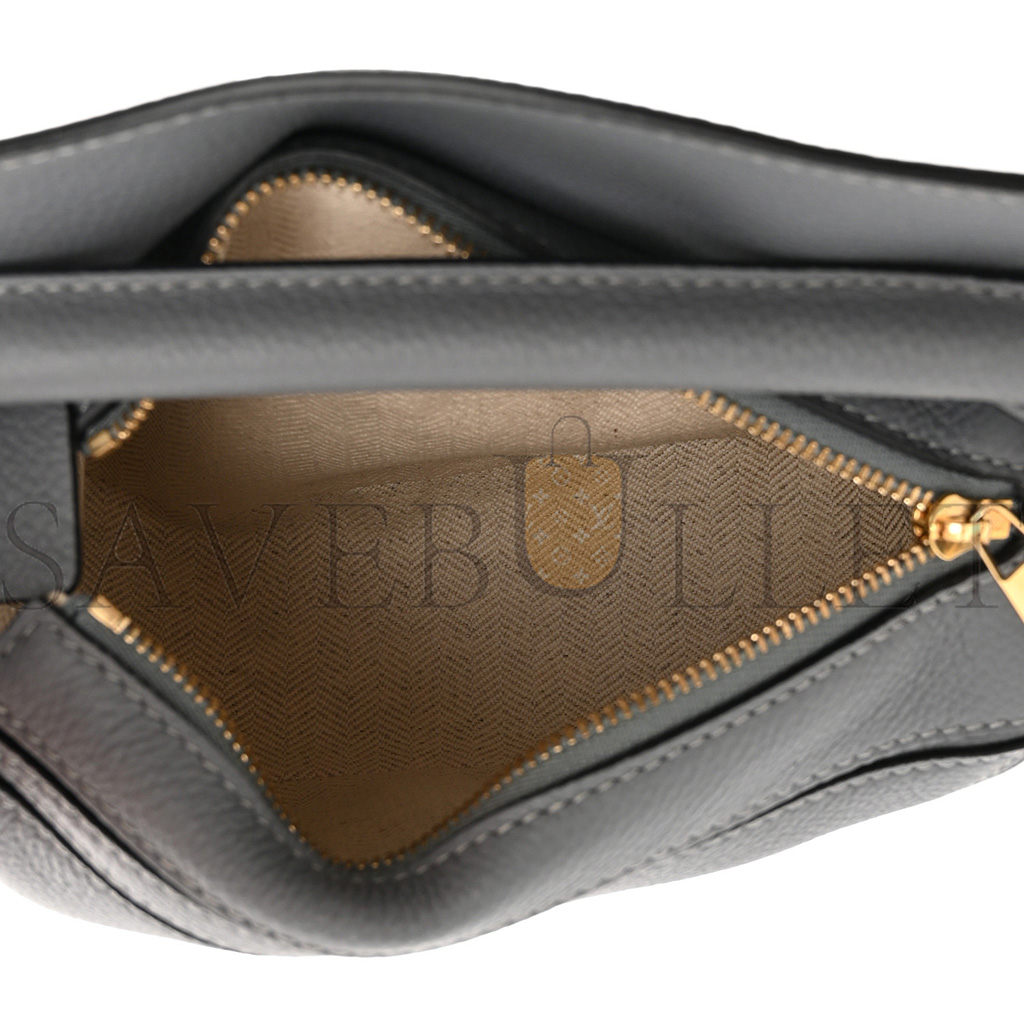 l*ew* calfskin mini puzzle bag asphalt grey (18*12.5*8cm)