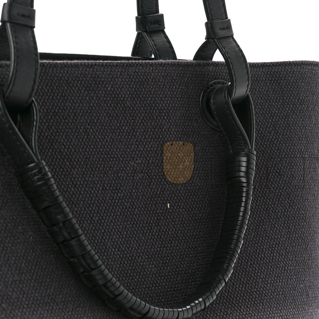 l*ew* canvas calfskin medium anagram tote anthracite (32*30*17cm)