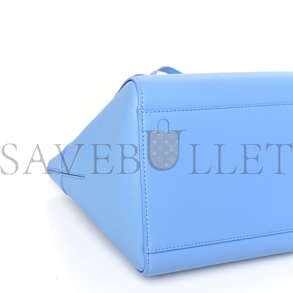 l*ew* calfskin small hammock nugget shoulder bag celestine blue (23*20*18cm)
