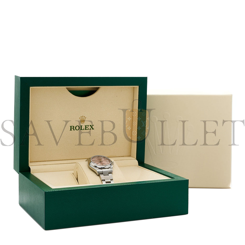 R*l*x stainless steel 31mm oyster perpetual watch pink 277200