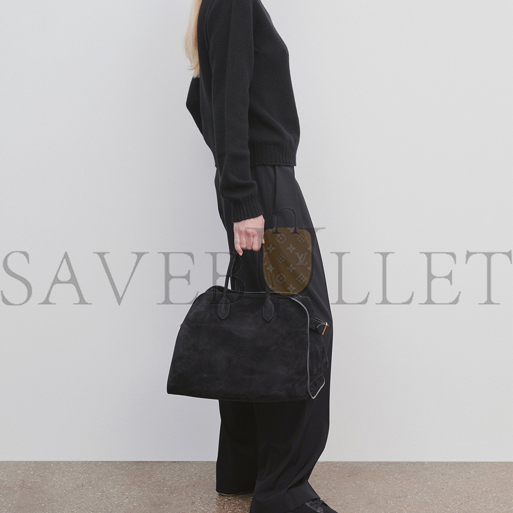 T*e R*w soft margaux 15 bag in suede black w1255l25blsg (38*28*23cm)