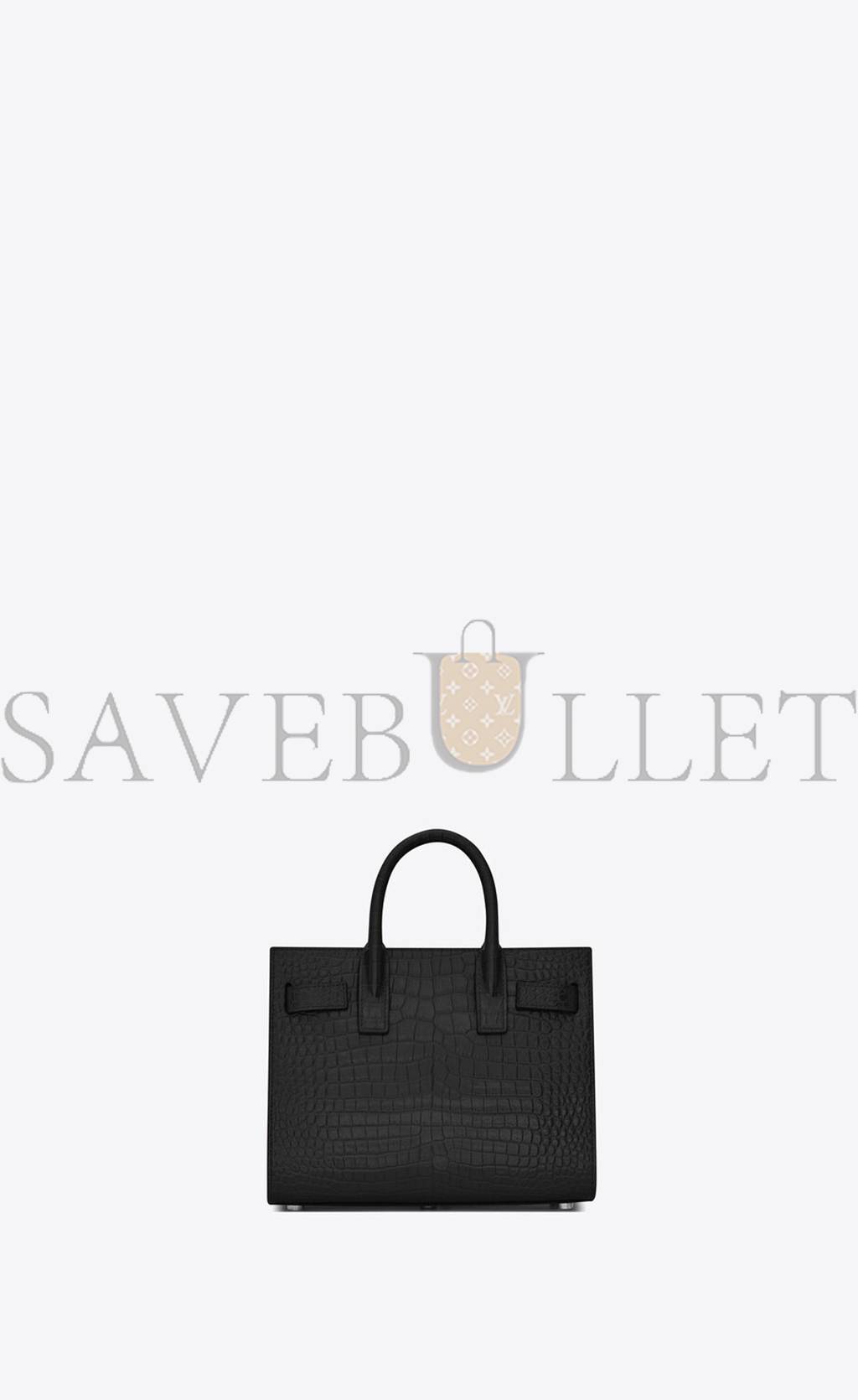 Y*L sac de jour nano in embossed crocodile shiny leather 392035dnd1n1000 (22*18*10.5cm)
