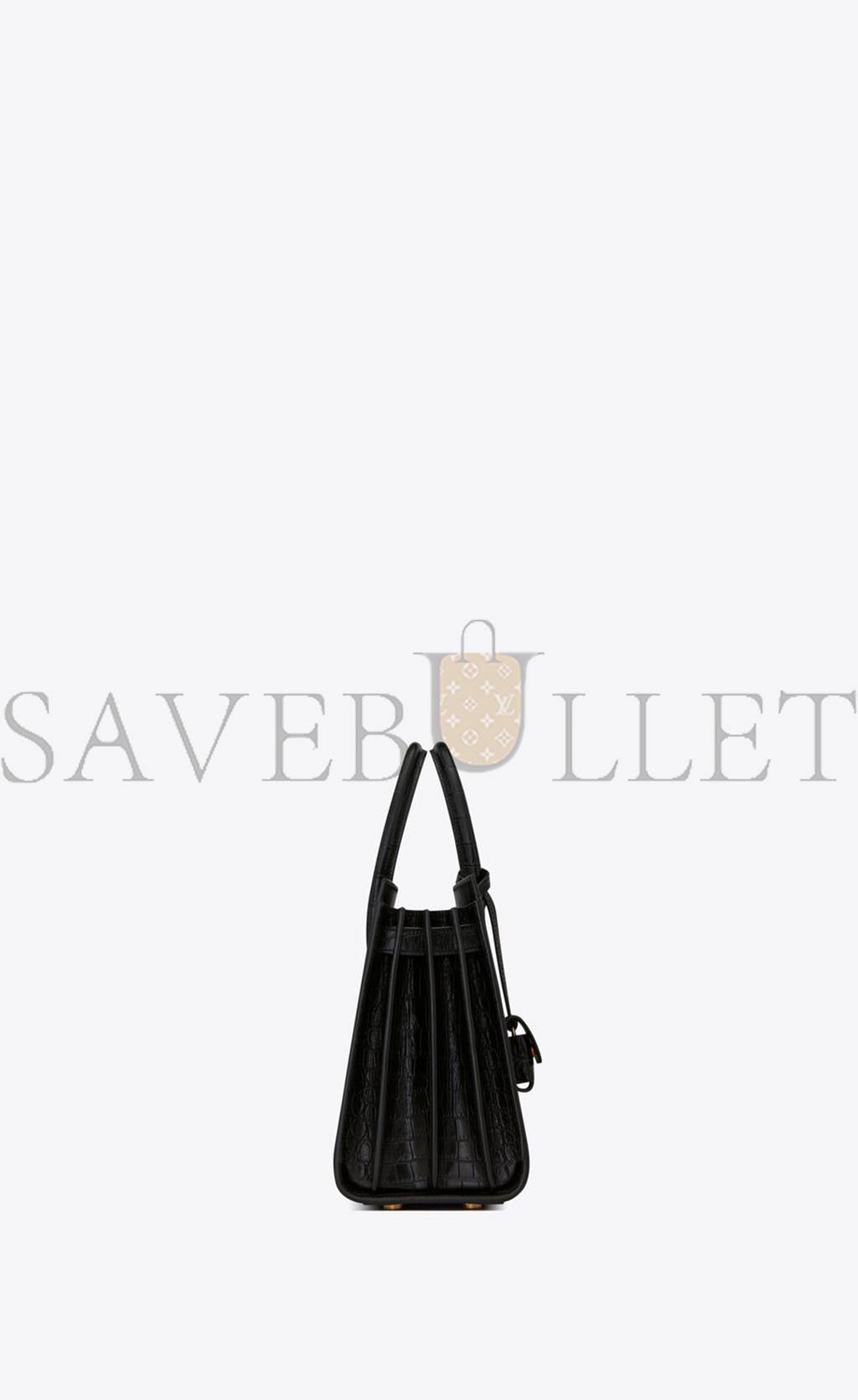 Y*L sac de jour baby in crocodile-embossed matte leather 421863dzeaw1000 (26*20.5*12.5cm)