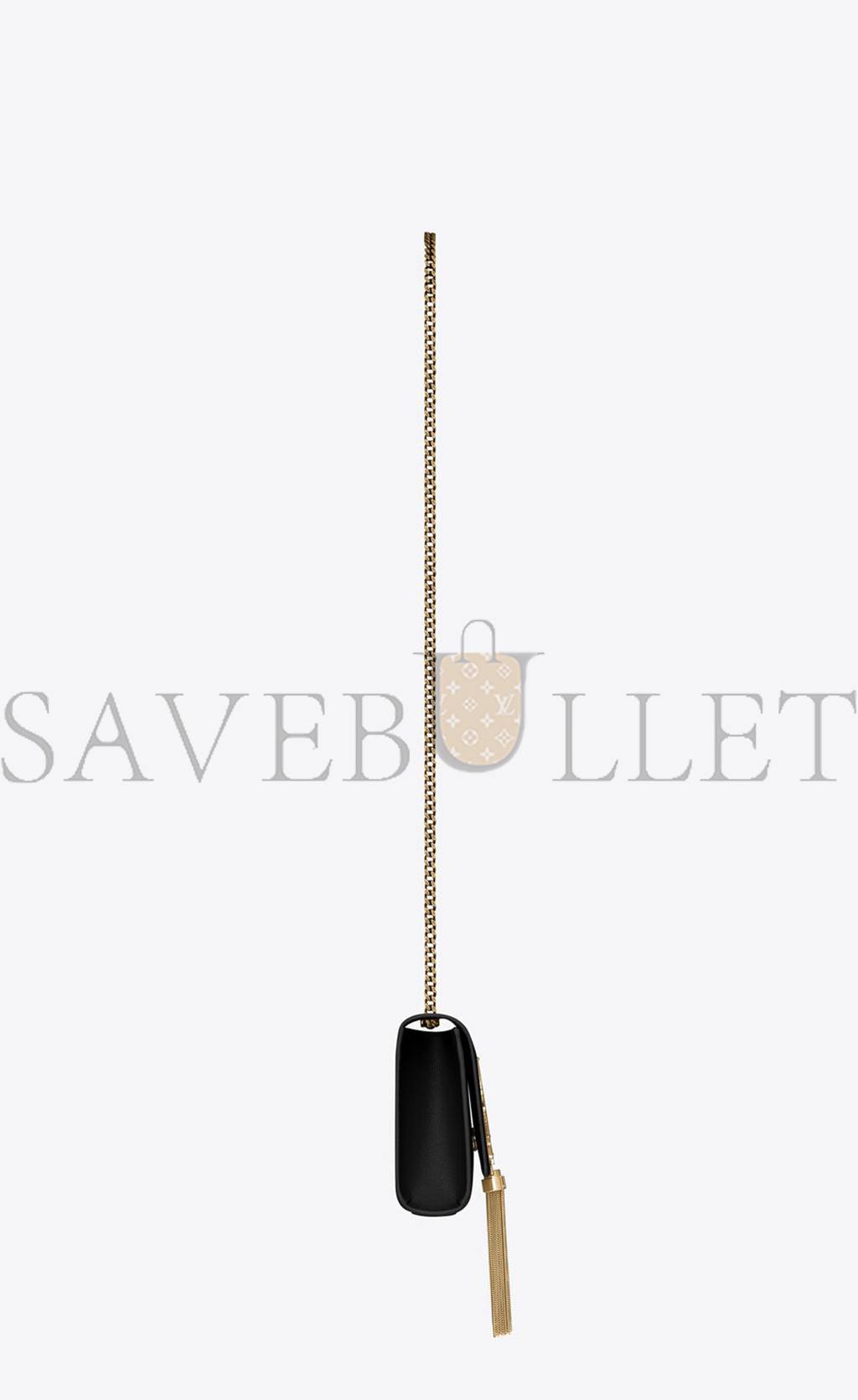 Y*L kate small chain bag with tassel in grain de poudre embossed leather 474366bow0j1000 (20*12.5*5cm)