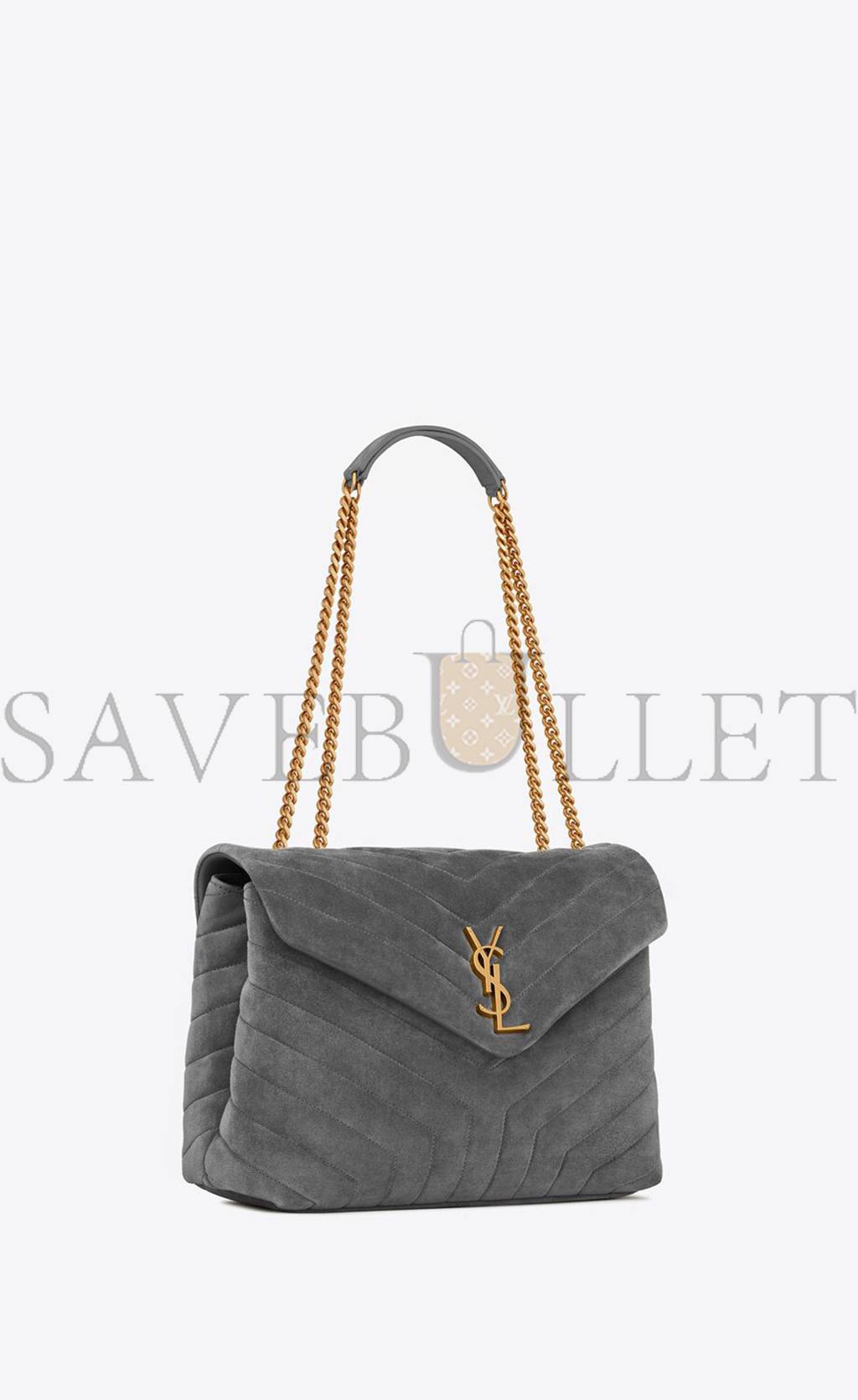 Y*L loulou medium chain bag in "y"-quilted suede 5749461u8671112 (32*22*12cm)