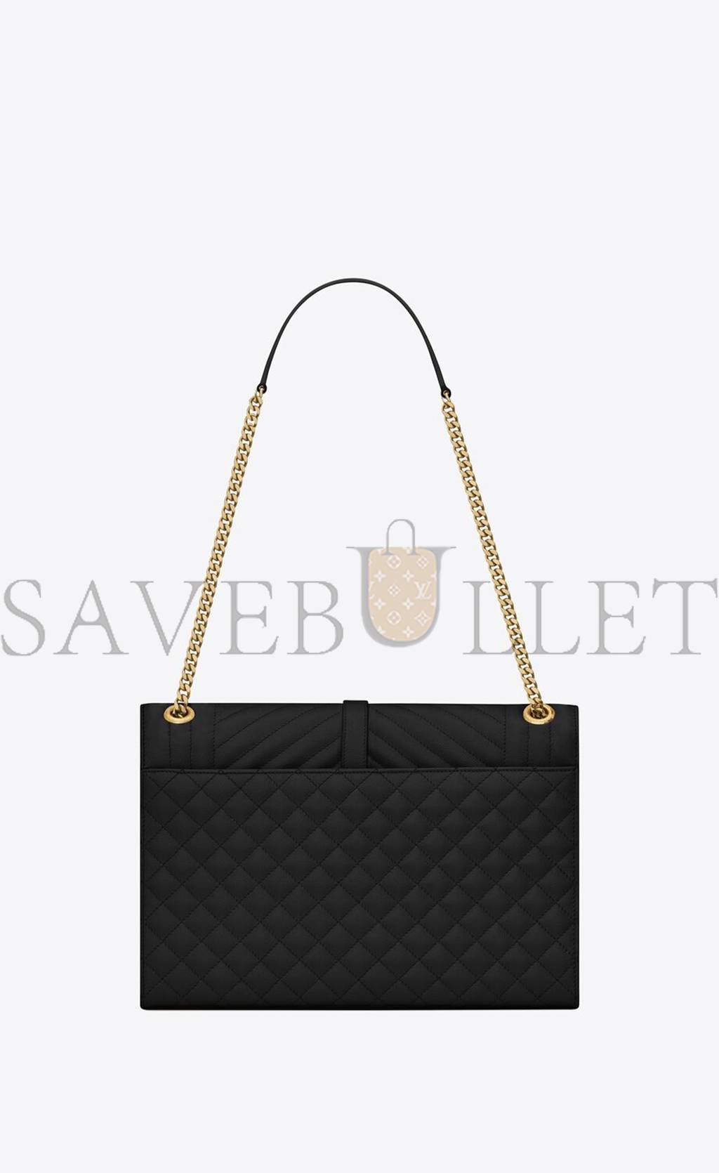Y*L envelope large bag in mix matelassé grain de poudre embossed leather 600166bow911000 (31*22*7.5cm)