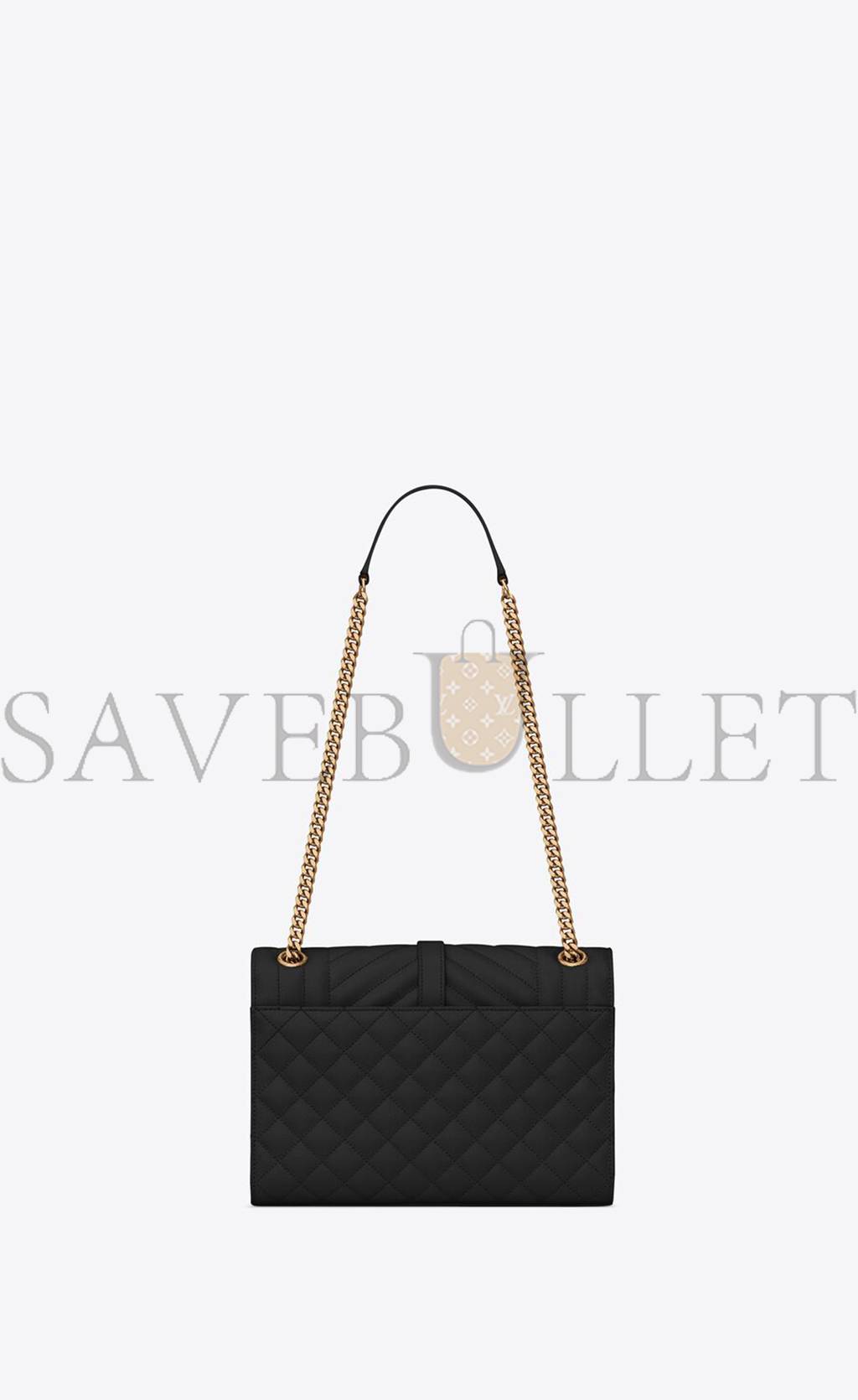 Y*L envelope medium chain bag in mix matelassé grain de poudre embossed leather 600185bow911000 (24*17.5*6cm)