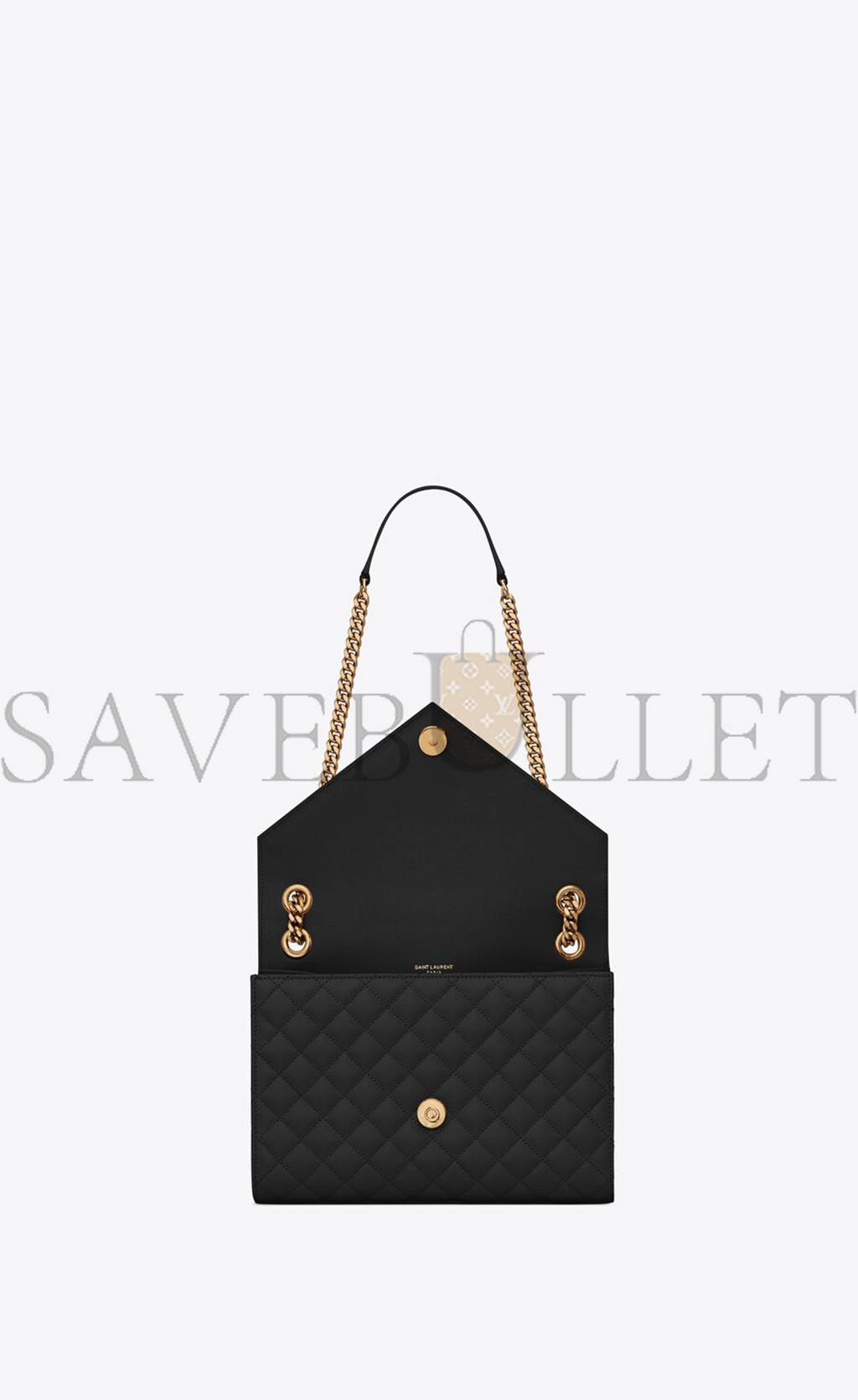 Y*L envelope medium chain bag in mix matelassé grain de poudre embossed leather 600185bow911000 (24*17.5*6cm)