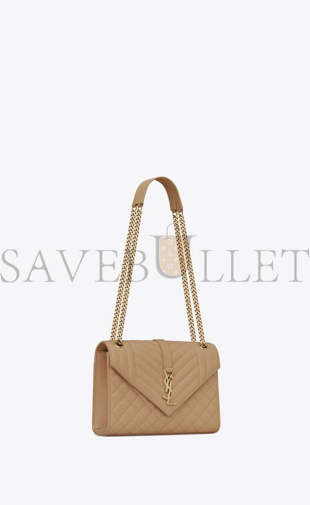 Y*L envelope medium chain bag in mix matelassé grain de poudre embossed leather 600185bow912346 (24*17.5*6cm)