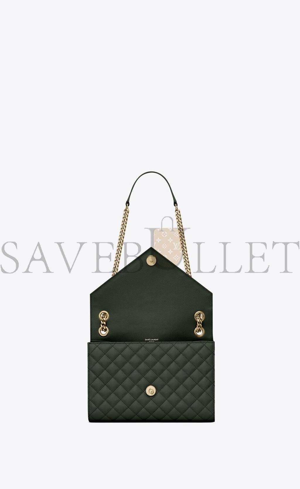 Y*L envelope medium chain bag in mix matelassé grain de poudre embossed leather 600185bow913045 (24*17.5*6cm)