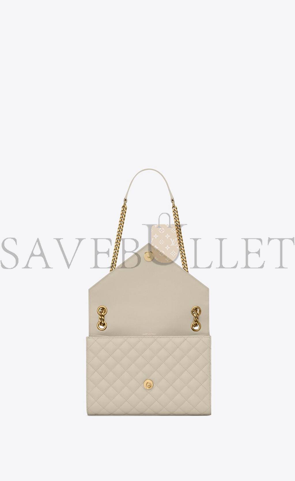 Y*L envelope medium chain bag in mix matelassé grain de poudre embossed leather 600185bow919207 (24*17.5*6cm)