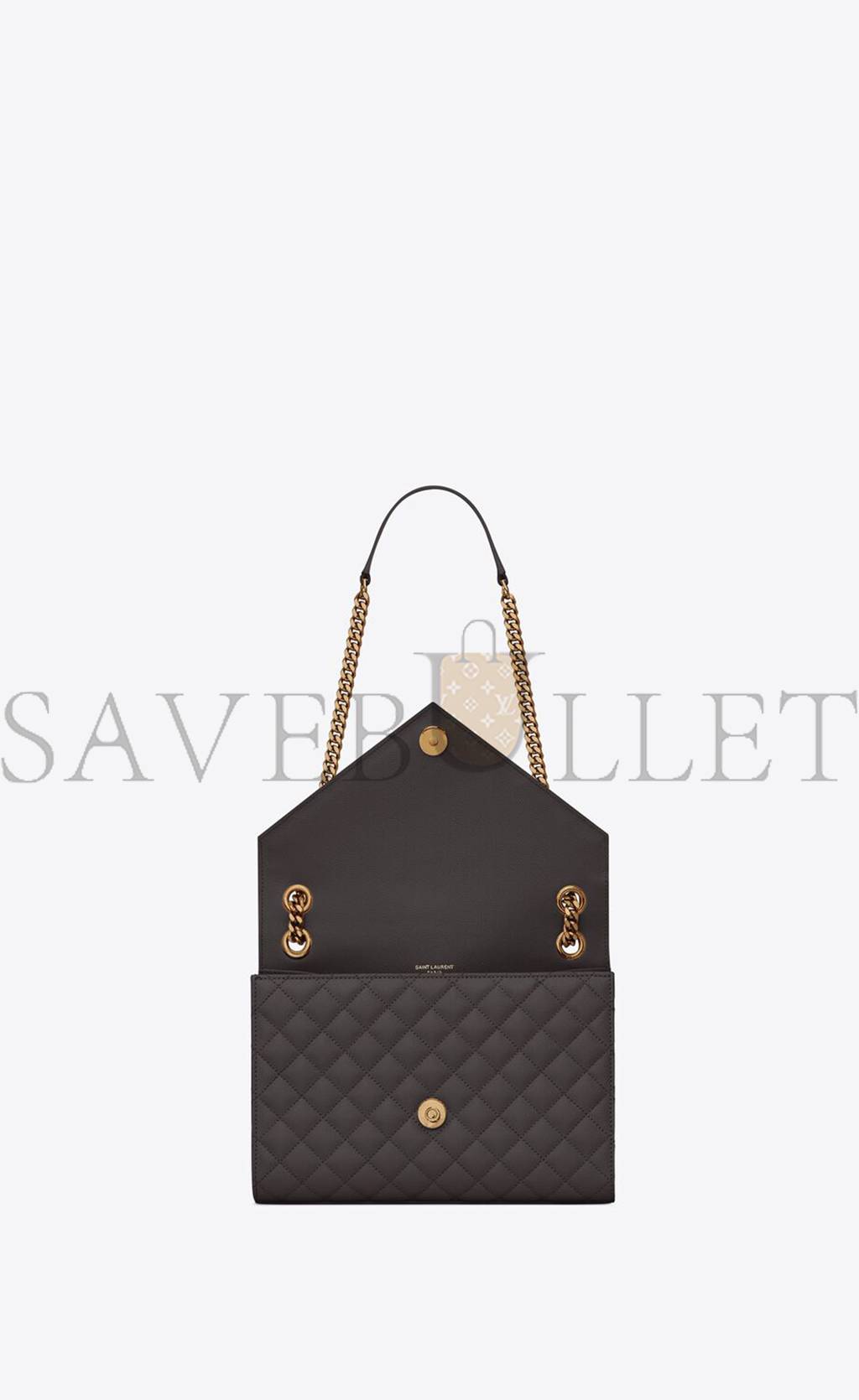 Y*L envelope medium chain bag in mix matelassé grain de poudre embossed leather 600185bow971112 (24*17.5*6cm)