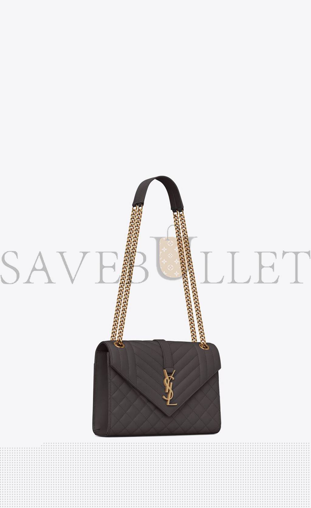 Y*L envelope medium chain bag in mix matelassé grain de poudre embossed leather 600185bow971112 (24*17.5*6cm)