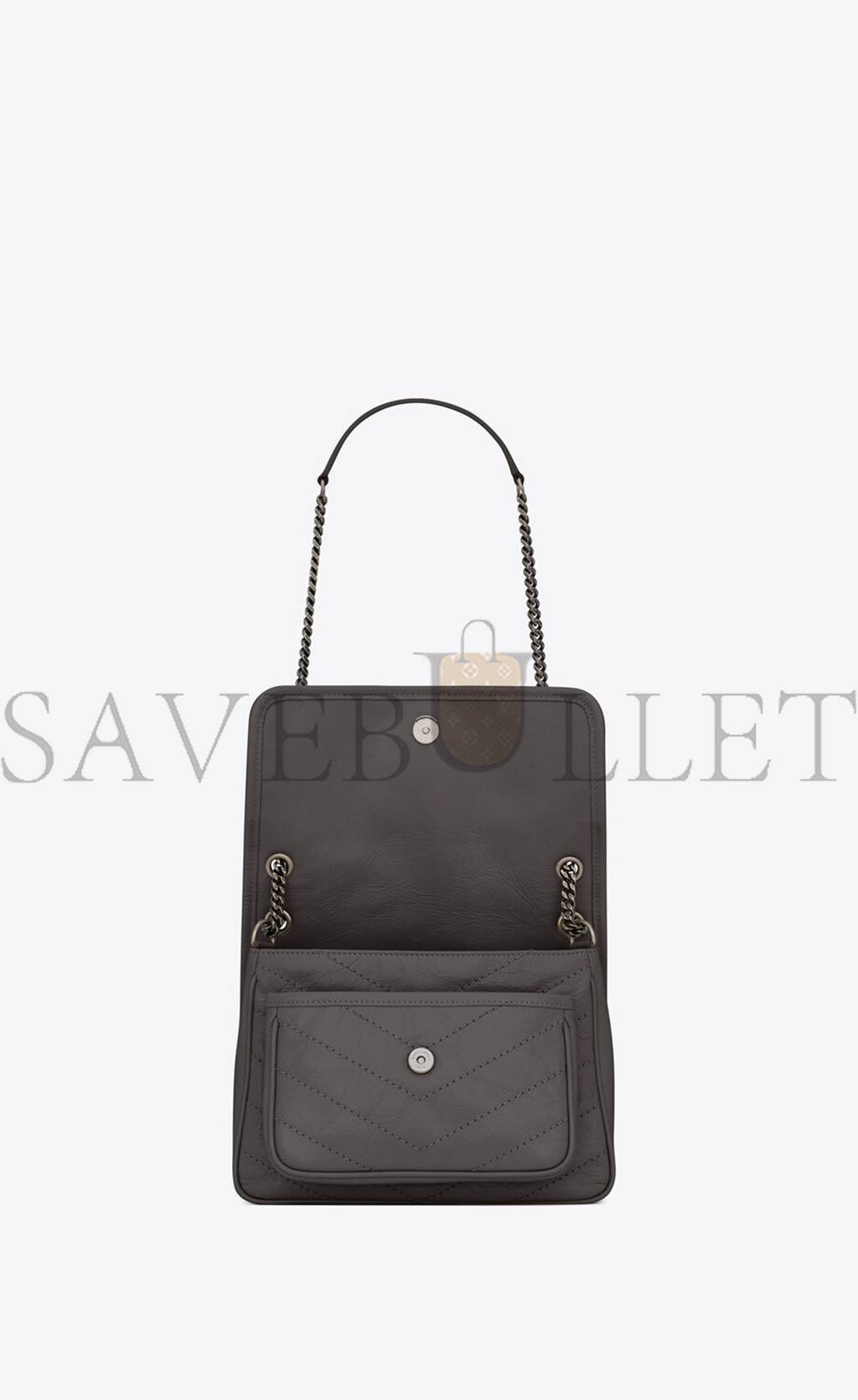 Y*L niki baby chain bag in crinkled vintage leather 6331600en041112 (21*16*7.5cm)